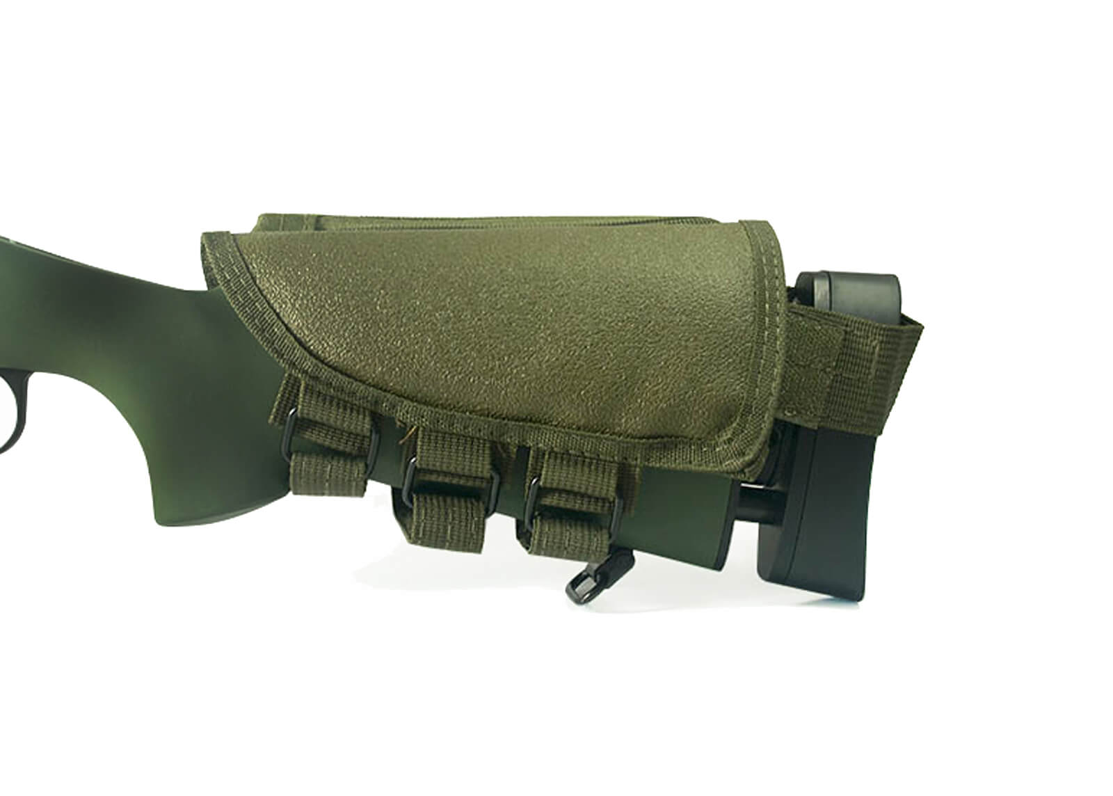 Rifle Stock Ammo Pouch with Cheek Leather Pad (TAN) - Modify Airsoft Accessories