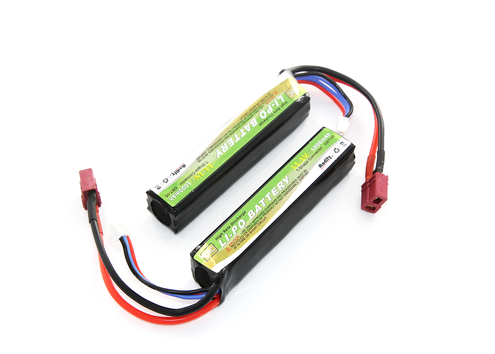 LiPo Battery Stick Package with  T-Shape Connector 11.1V 1000mAh - Modify Airsoft Accessories