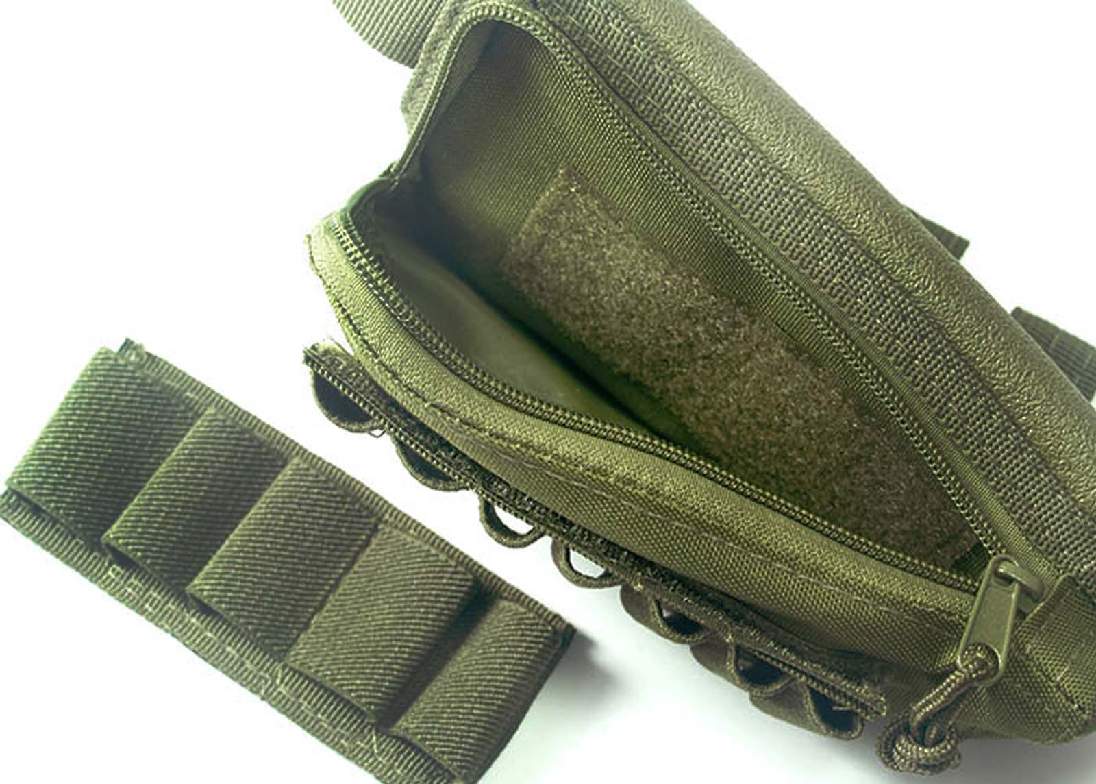 Rifle Stock Ammo Pouch with Cheek Leather Pad (TAN) - Modify Airsoft Accessories